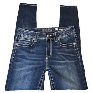 Miss Me Women's Mid Rise Embroided Skinny Jeans Size‎ 29